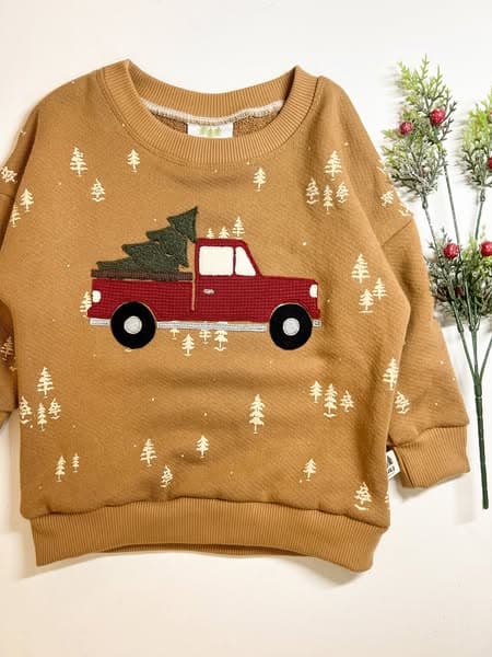 Winter Truck Appliqué Set – Digital Download