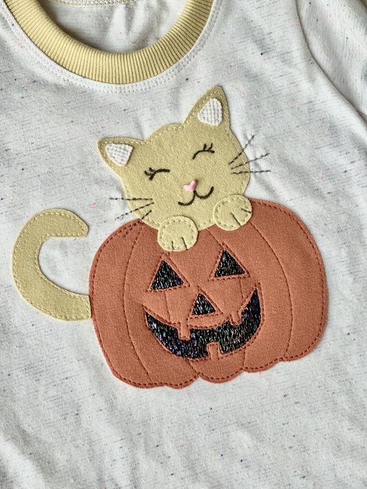 Cats & Pumpkin Applique Set Digital Download
