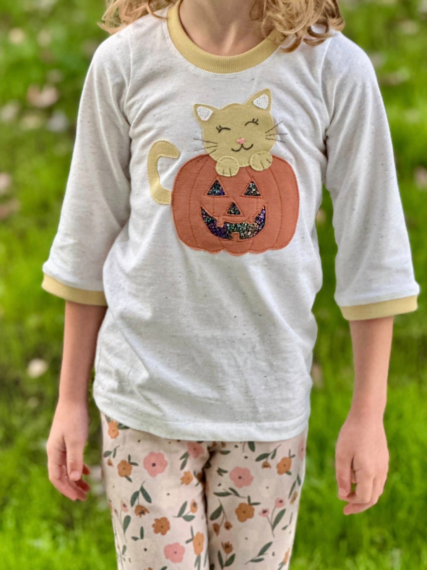 Cats & Pumpkin Applique Set Digital Download