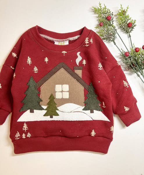 Winter Cabin Appliqué Set – Digital Download
