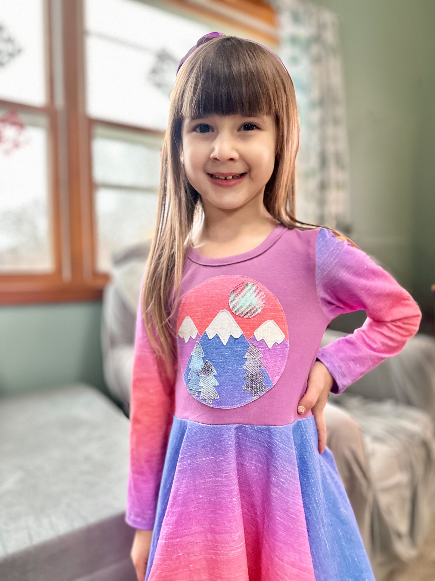 Mountain Scene Appliqué – Digital Download