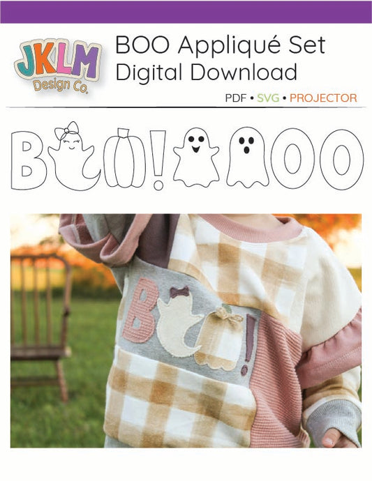 BOO Applique Set Digital Download