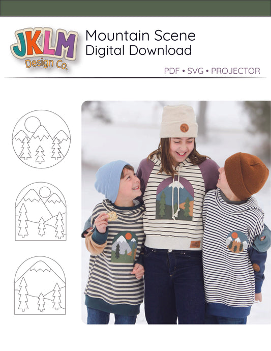 Mountain Scene Appliqué – Digital Download