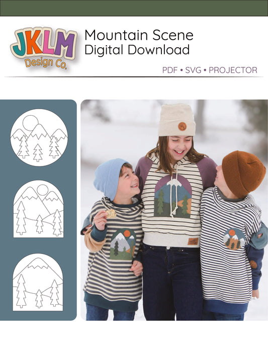 Mountain Scene Appliqué – Digital Download
