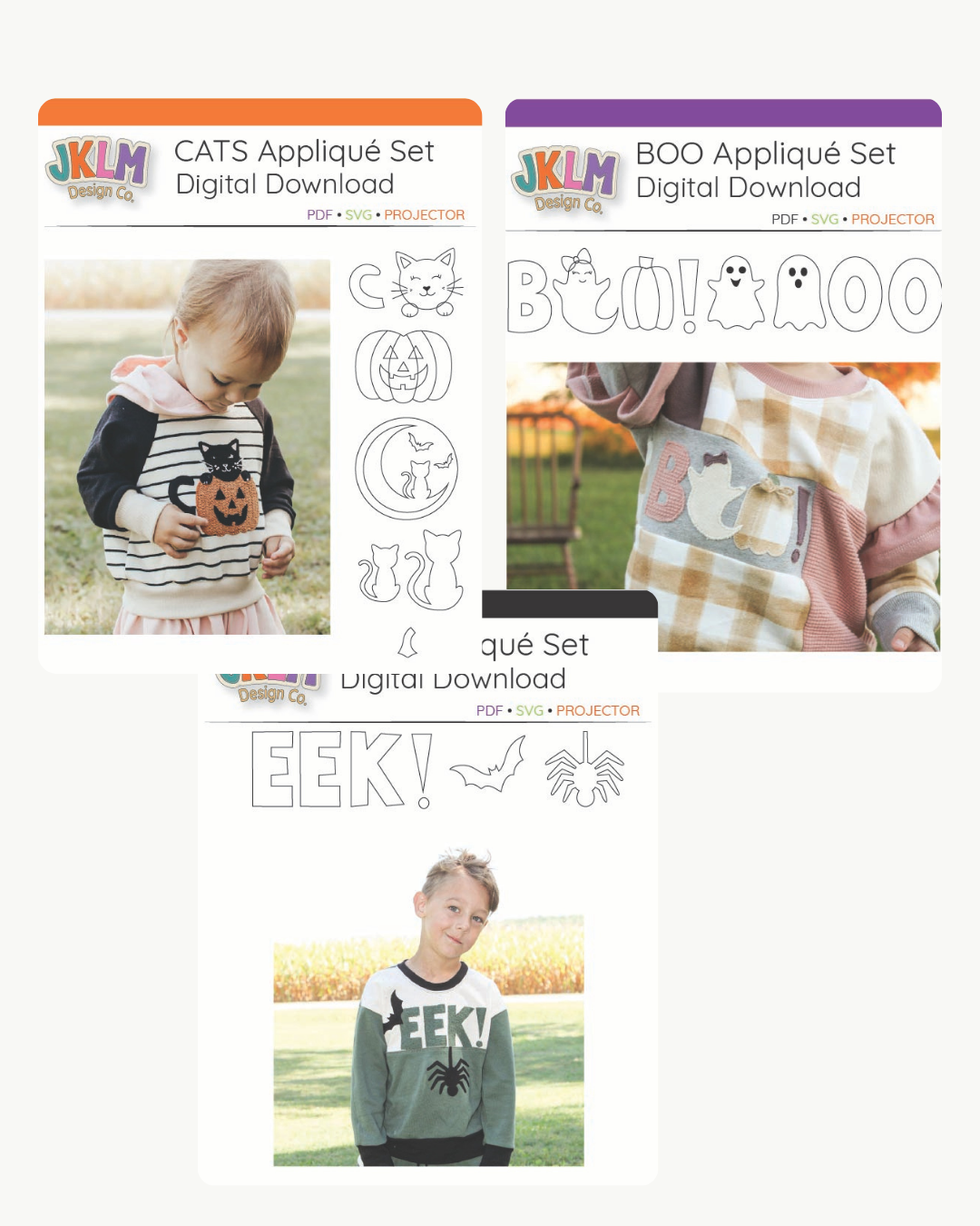 Halloween Appliqué Bundle Digital Download