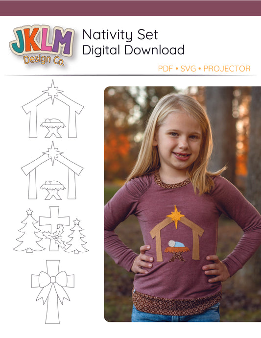 Nativity Appliqué Set – Digital Download
