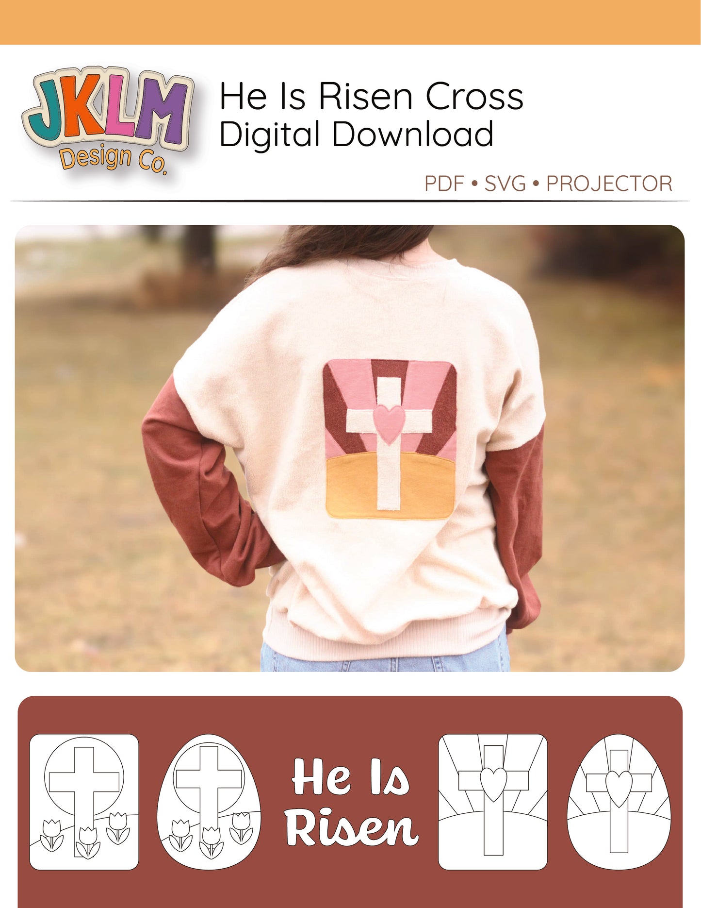He Is Risen Cross - Digital Download