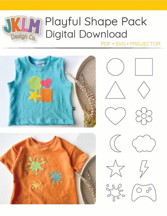 Playful Shapes Appliqué Pack Digital Download
